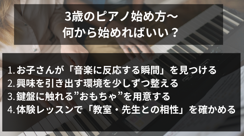 3歳のピアノ始め方〜 何から始めればいい？