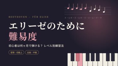 エリーゼのために 難易度のアイキャッチ。冒頭は初級上、全曲は中級